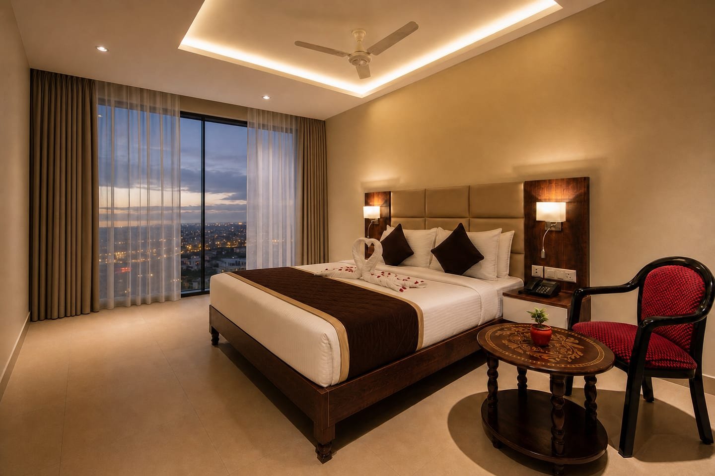 Deluxe King Room at Chandra Residency